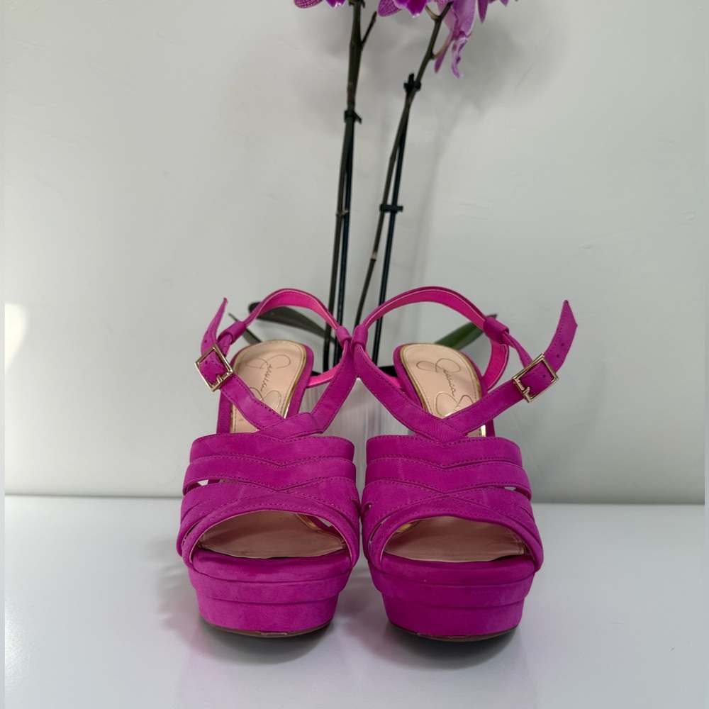 Jessica Simpson Pink Strappy Heels - Picture 2 of 7
